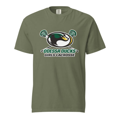 Signature | Comfort Colors T-Shirt | Odessa Girls Lacrosse | Duck Sticks Logo