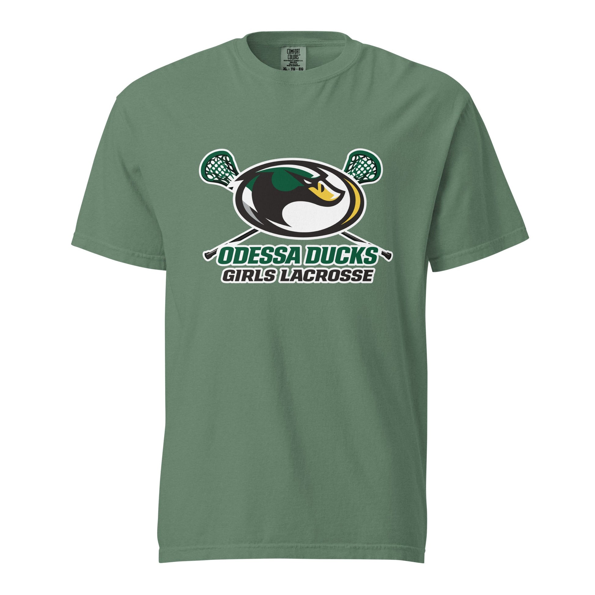 Signature | Comfort Colors T-Shirt | Odessa Girls Lacrosse | Duck Sticks Logo
