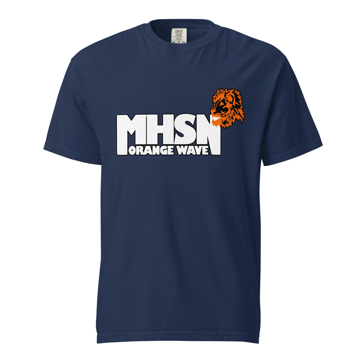 Signature | Comfort Colors T-Shirt | Orange Wave Marching Band | Crest Logo
