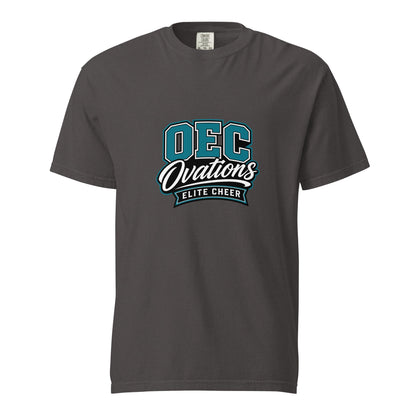 Signature | Comfort Colors T-Shirt | Ovations Elite Cheer | Crest Logo