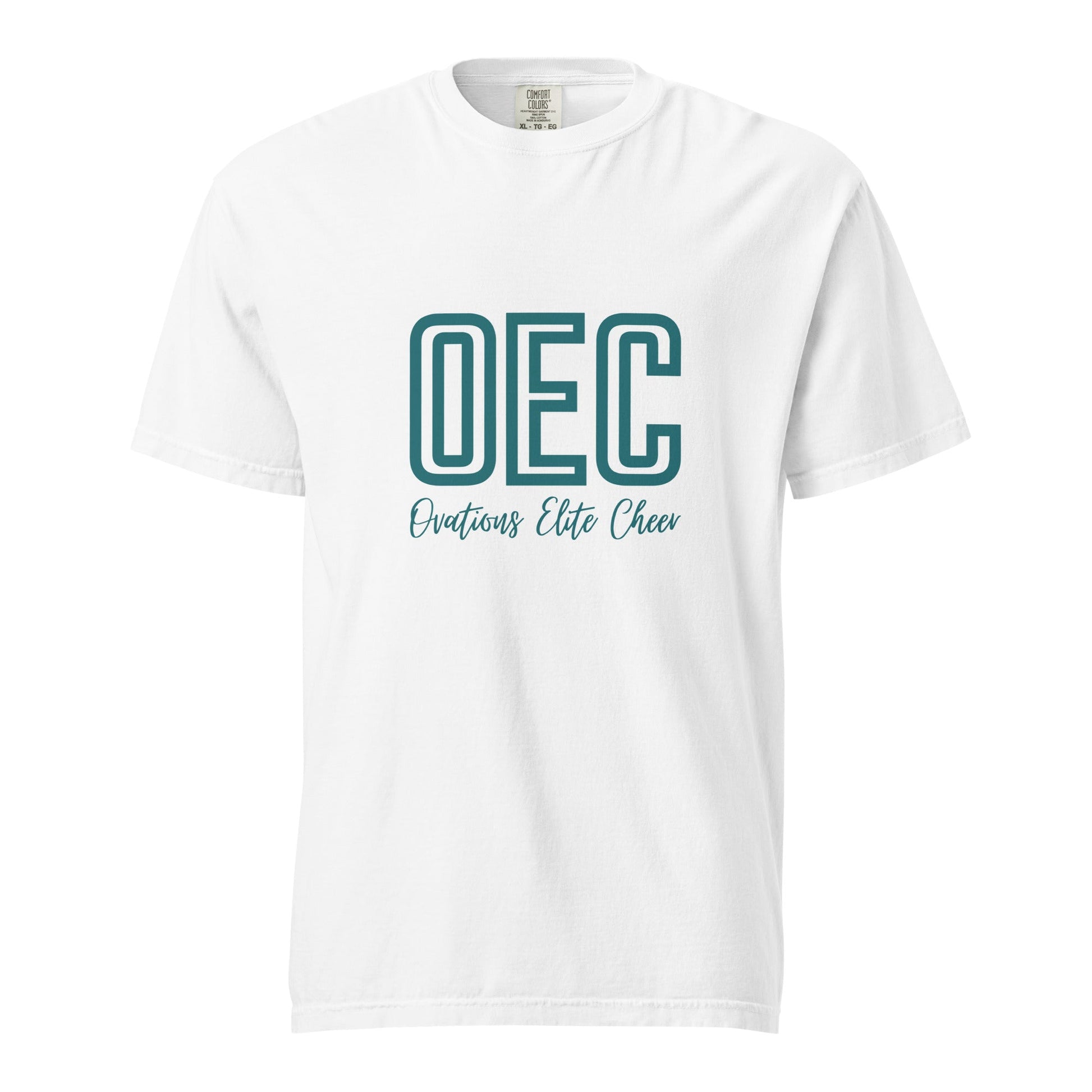 Signature | Comfort Colors T-Shirt | Ovations Elite Cheer | Script Logo