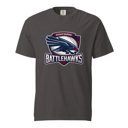 Signature | Comfort Colors T-Shirt | Oxford Battlehawks 13U | Badge Logo