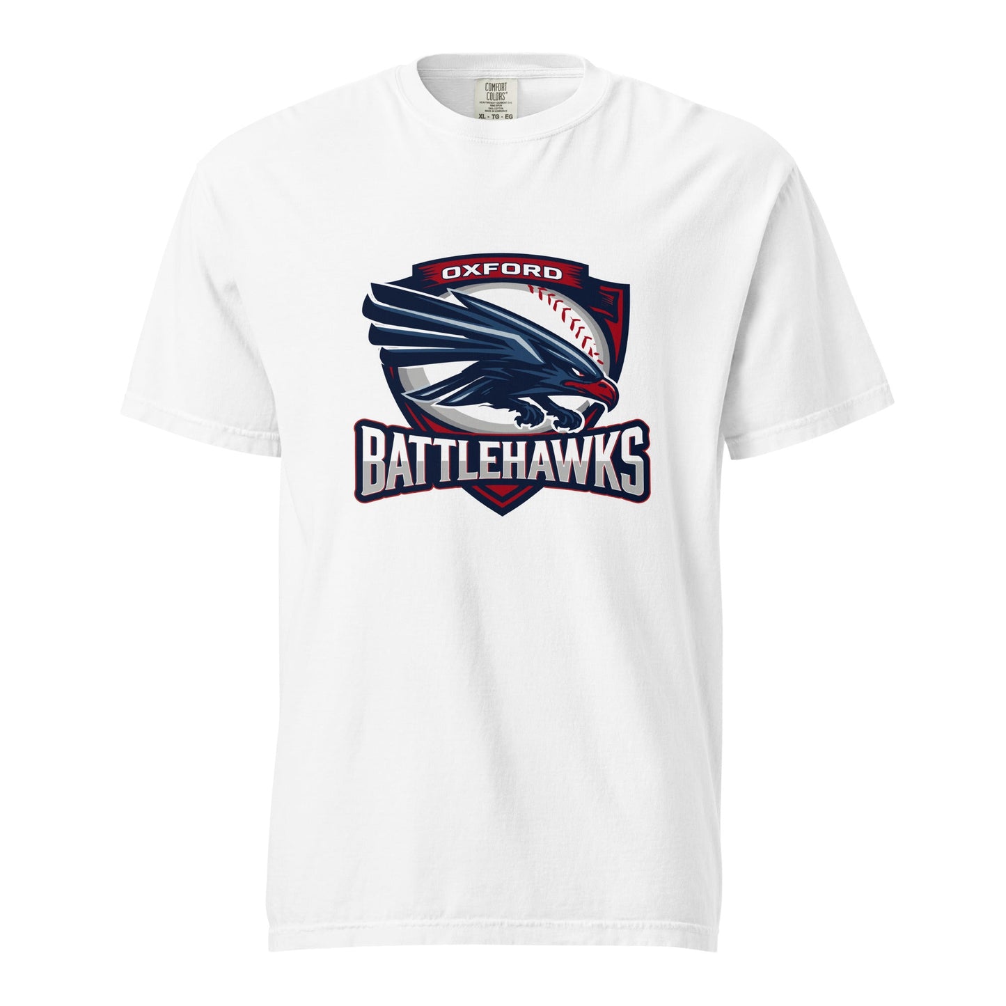 Signature | Comfort Colors T-Shirt | Oxford Battlehawks 13U | Badge Logo
