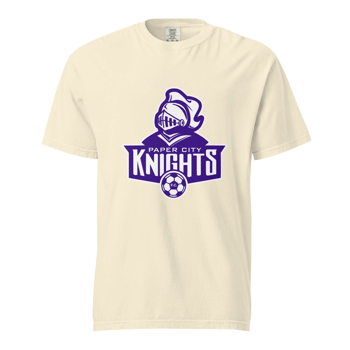 Signature | Comfort Colors T-Shirt | Paper City Futbol Club | Emblem Logo