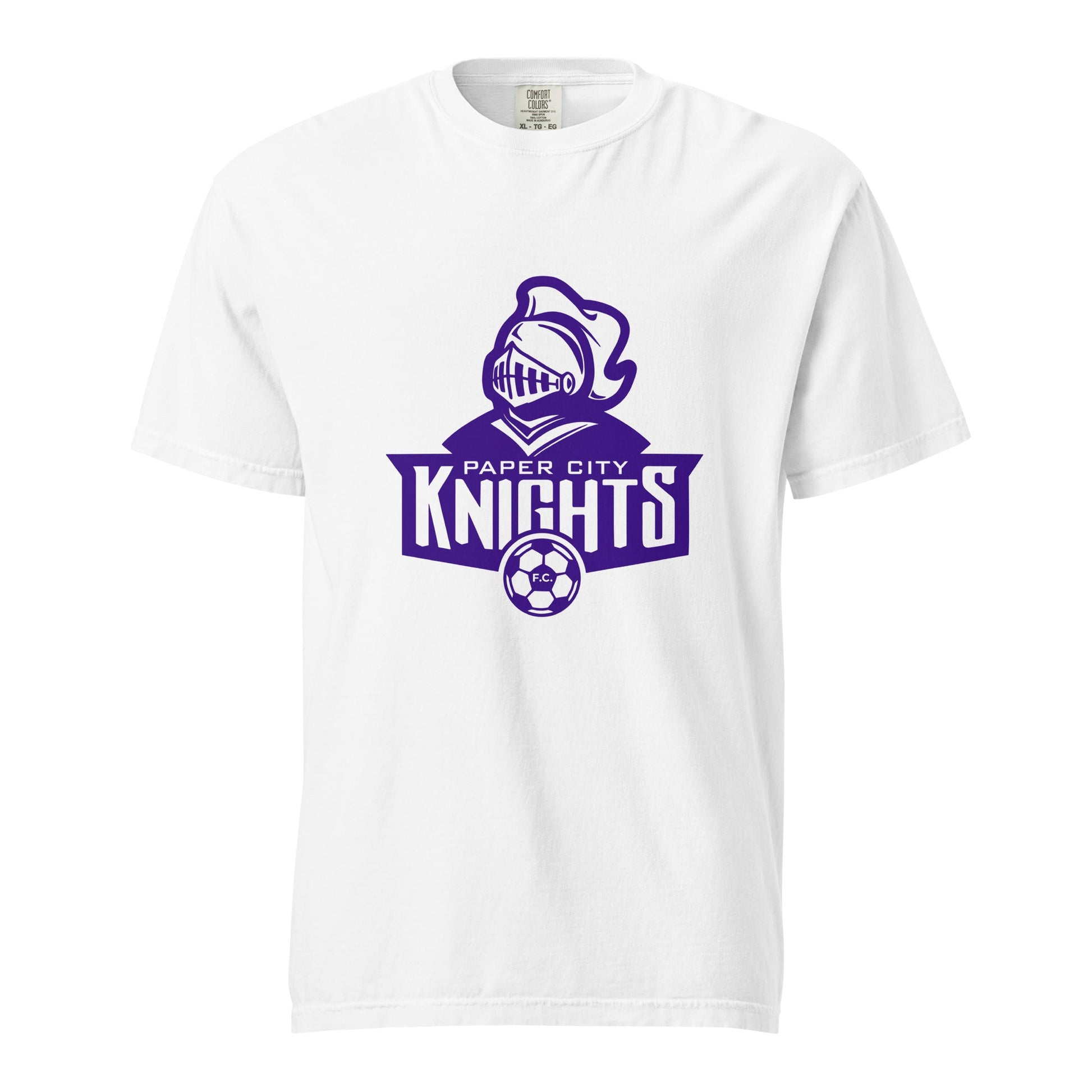 Signature | Comfort Colors T-Shirt | Paper City Futbol Club | Emblem Logo