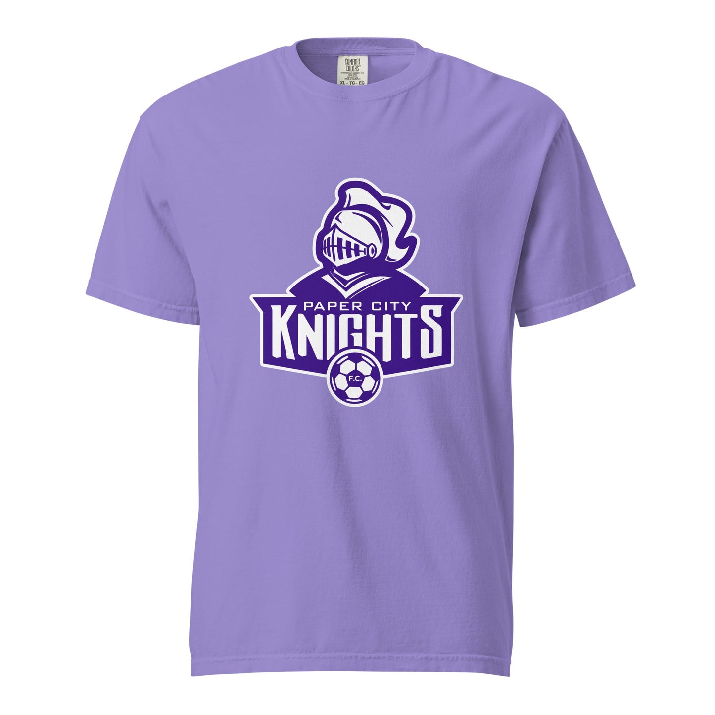Signature | Comfort Colors T-Shirt | Paper City Futbol Club | Emblem Logo