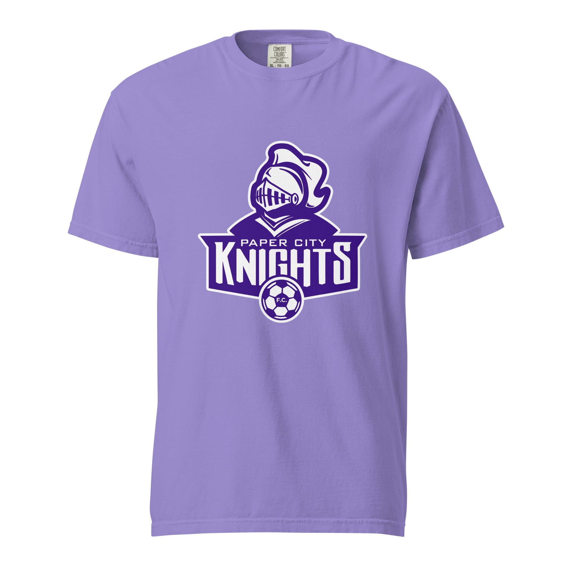 Signature | Comfort Colors T-Shirt | Paper City Futbol Club | Emblem Logo