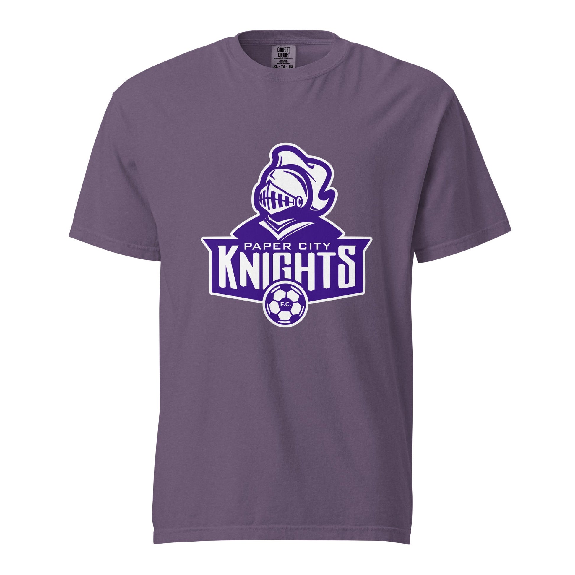 Signature | Comfort Colors T-Shirt | Paper City Futbol Club | Emblem Logo