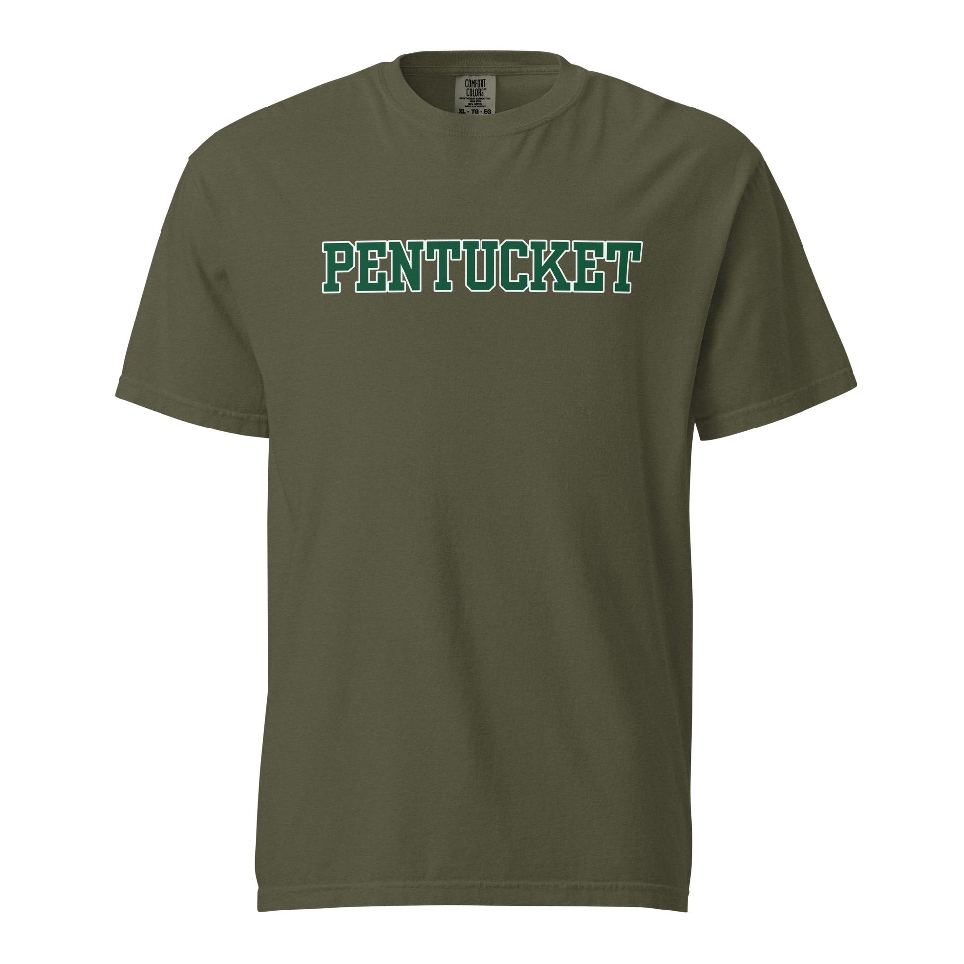 Signature | Comfort Colors T-Shirt | Pentucket Youth Football and Cheer | Script Logo