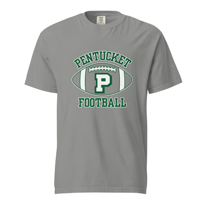 Signature | Comfort Colors T-Shirt | Pentucket Youth Football and Cheer | Varsity Badge Logo