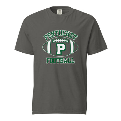 Signature | Comfort Colors T-Shirt | Pentucket Youth Football and Cheer | Varsity Badge Logo