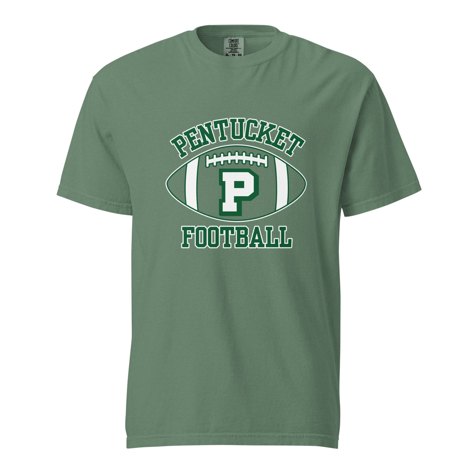 Signature | Comfort Colors T-Shirt | Pentucket Youth Football and Cheer | Varsity Badge Logo