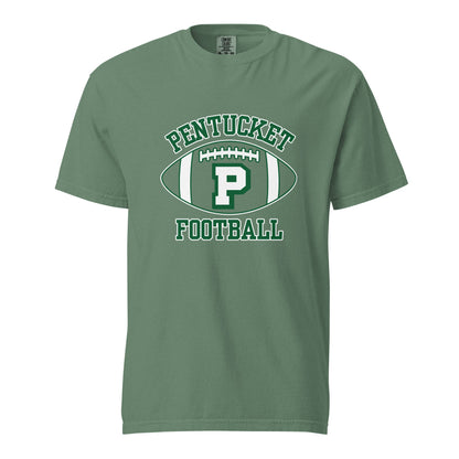Signature | Comfort Colors T-Shirt | Pentucket Youth Football and Cheer | Varsity Badge Logo