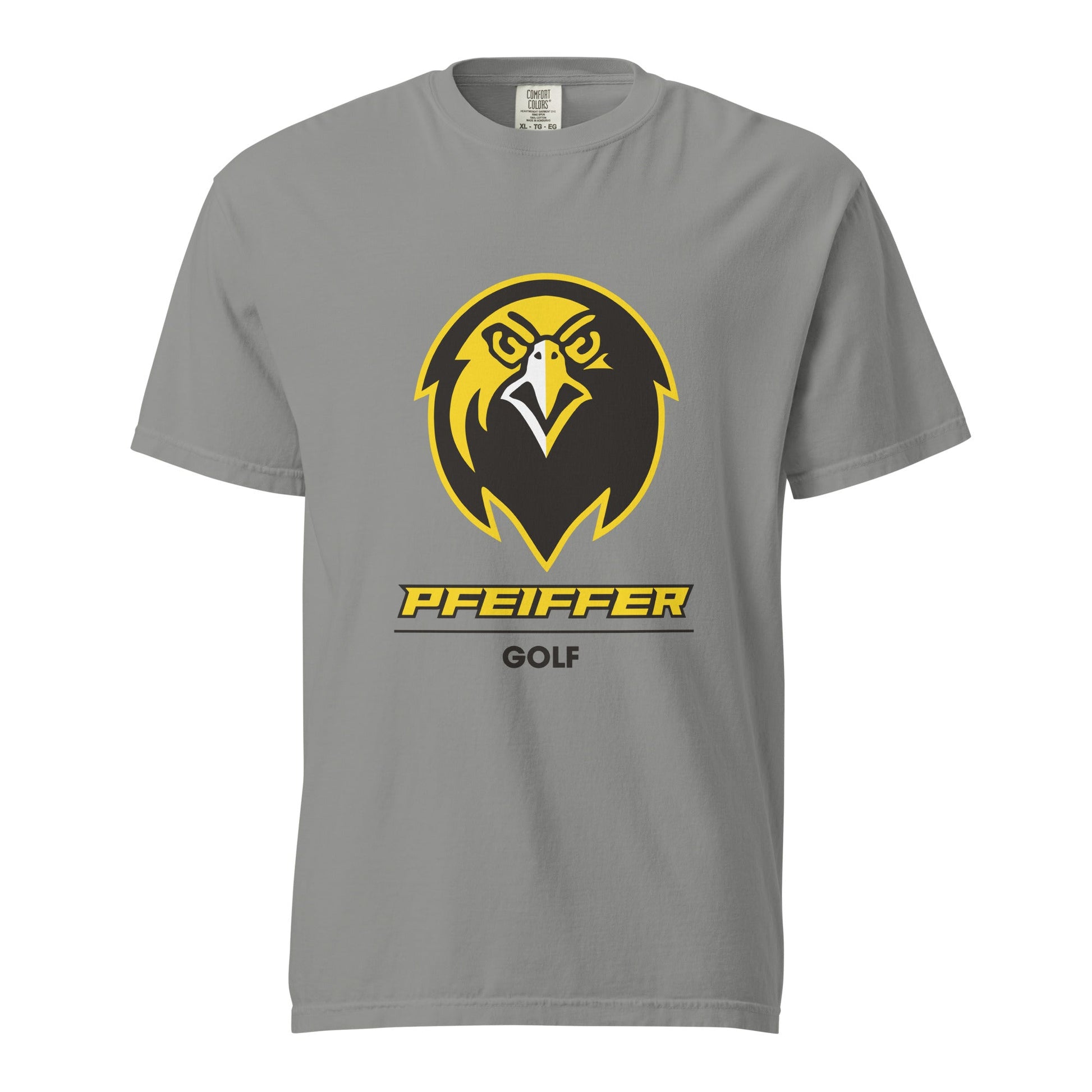 Signature | Comfort Colors T-Shirt | Pfeiffer University Golf | Falcon Logo