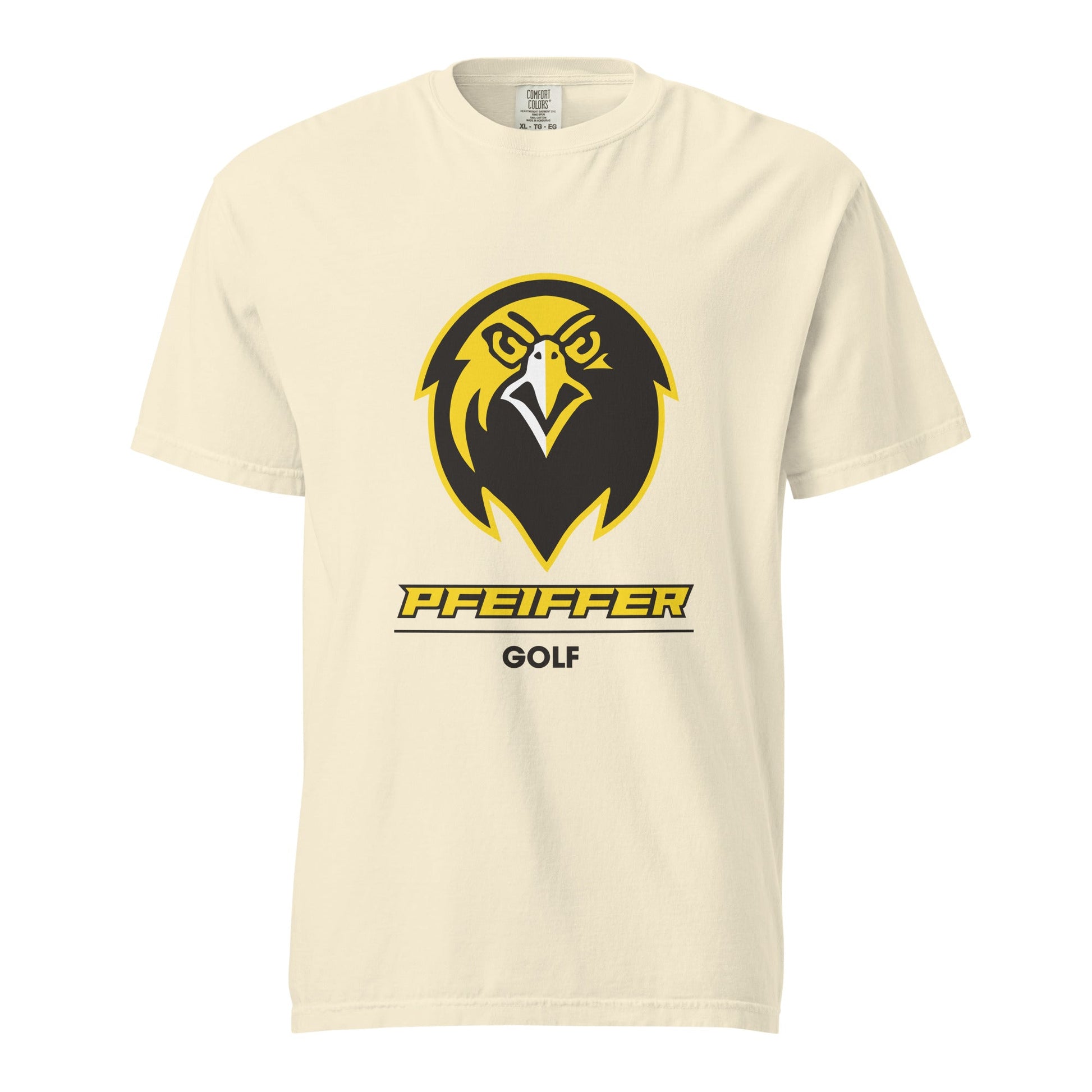 Signature | Comfort Colors T-Shirt | Pfeiffer University Golf | Falcon Logo