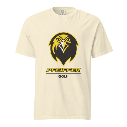 Signature | Comfort Colors T-Shirt | Pfeiffer University Golf | Falcon Logo