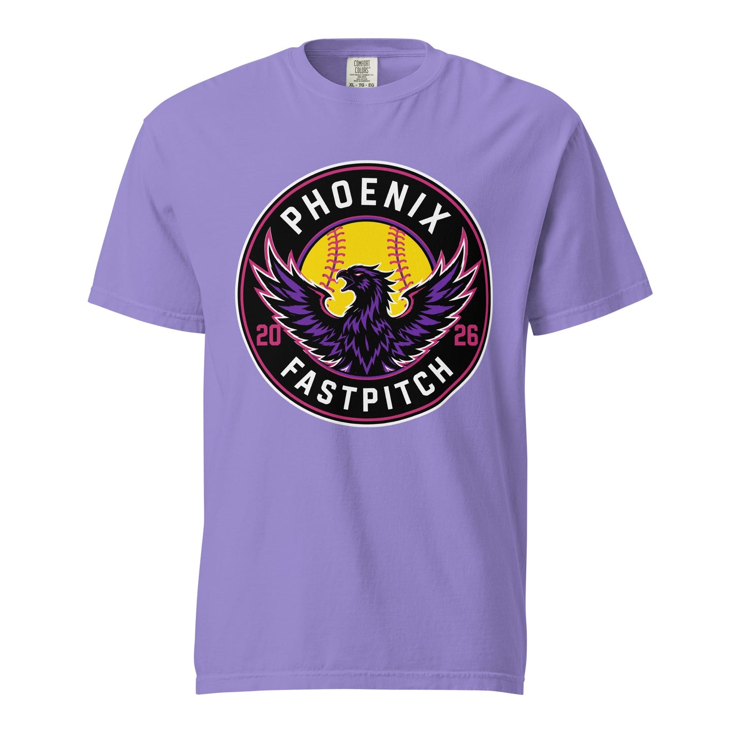 Signature | Comfort Colors T-Shirt | Phoenix Fastpitch | Badge Logo