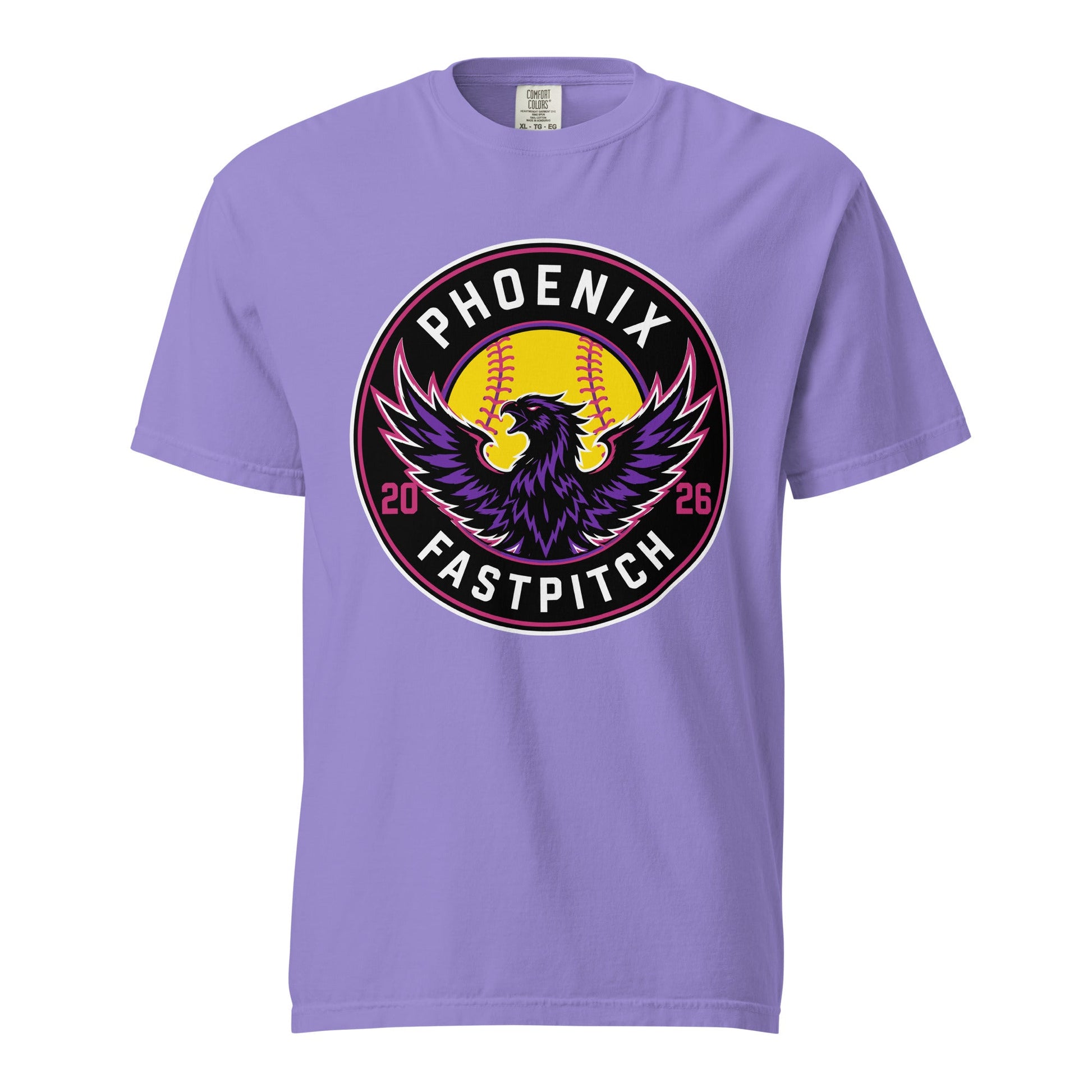 Signature | Comfort Colors T-Shirt | Phoenix Fastpitch | Badge Logo