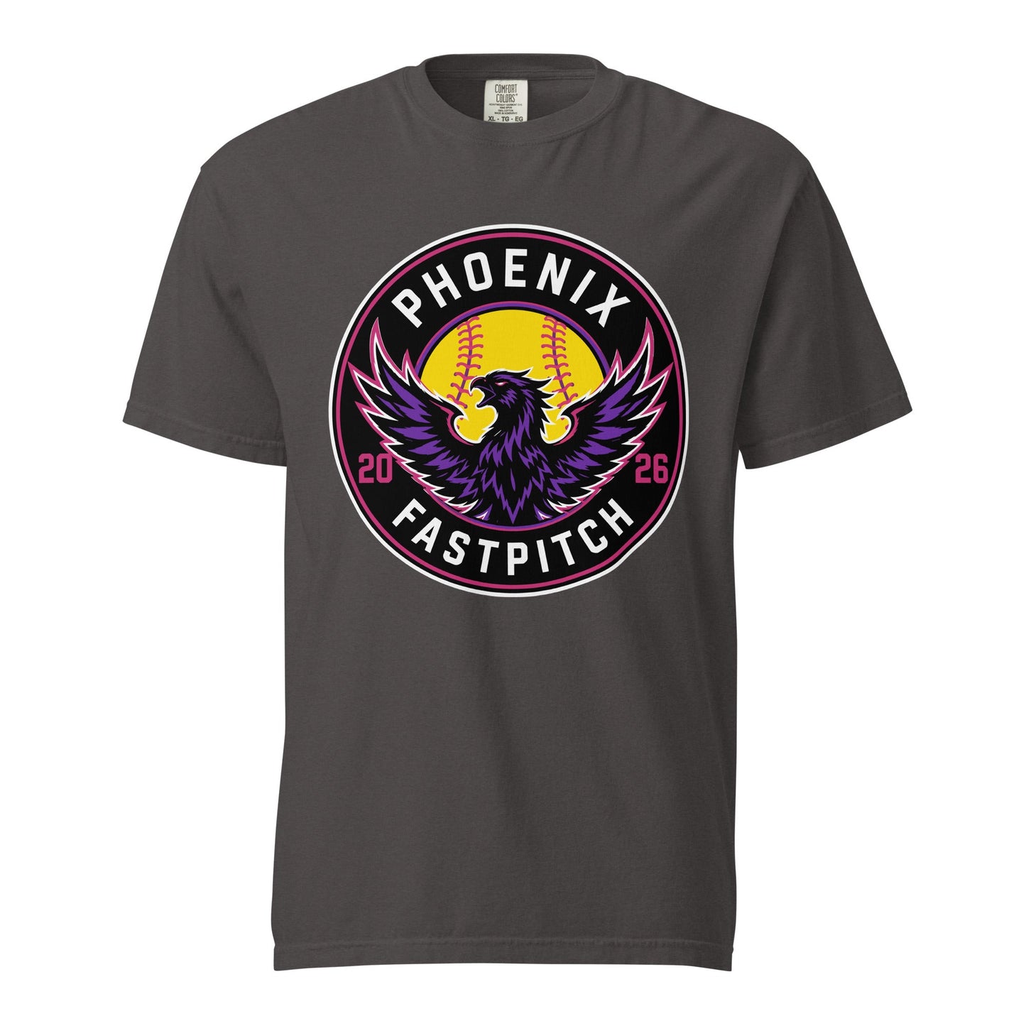 Signature | Comfort Colors T-Shirt | Phoenix Fastpitch | Badge Logo