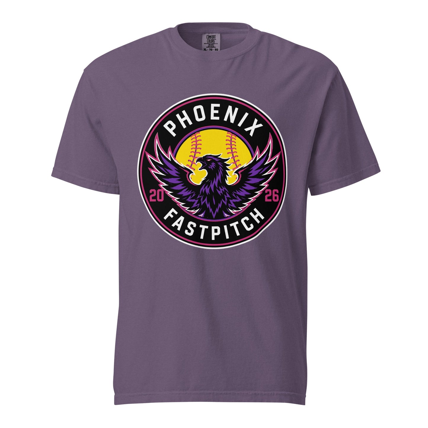 Signature | Comfort Colors T-Shirt | Phoenix Fastpitch | Badge Logo