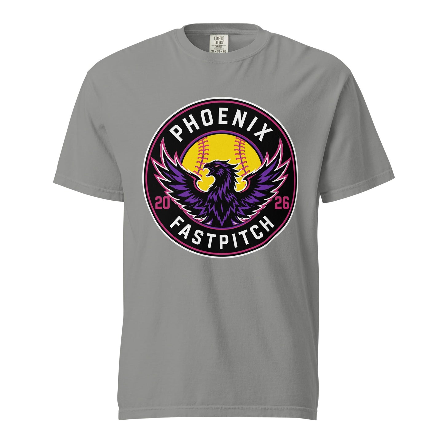 Signature | Comfort Colors T-Shirt | Phoenix Fastpitch | Badge Logo