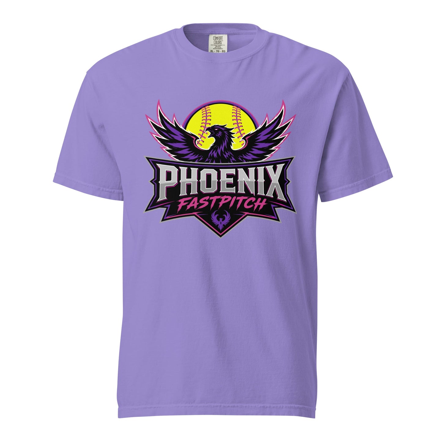 Signature | Comfort Colors T-Shirt | Phoenix Fastpitch | Emblem Logo