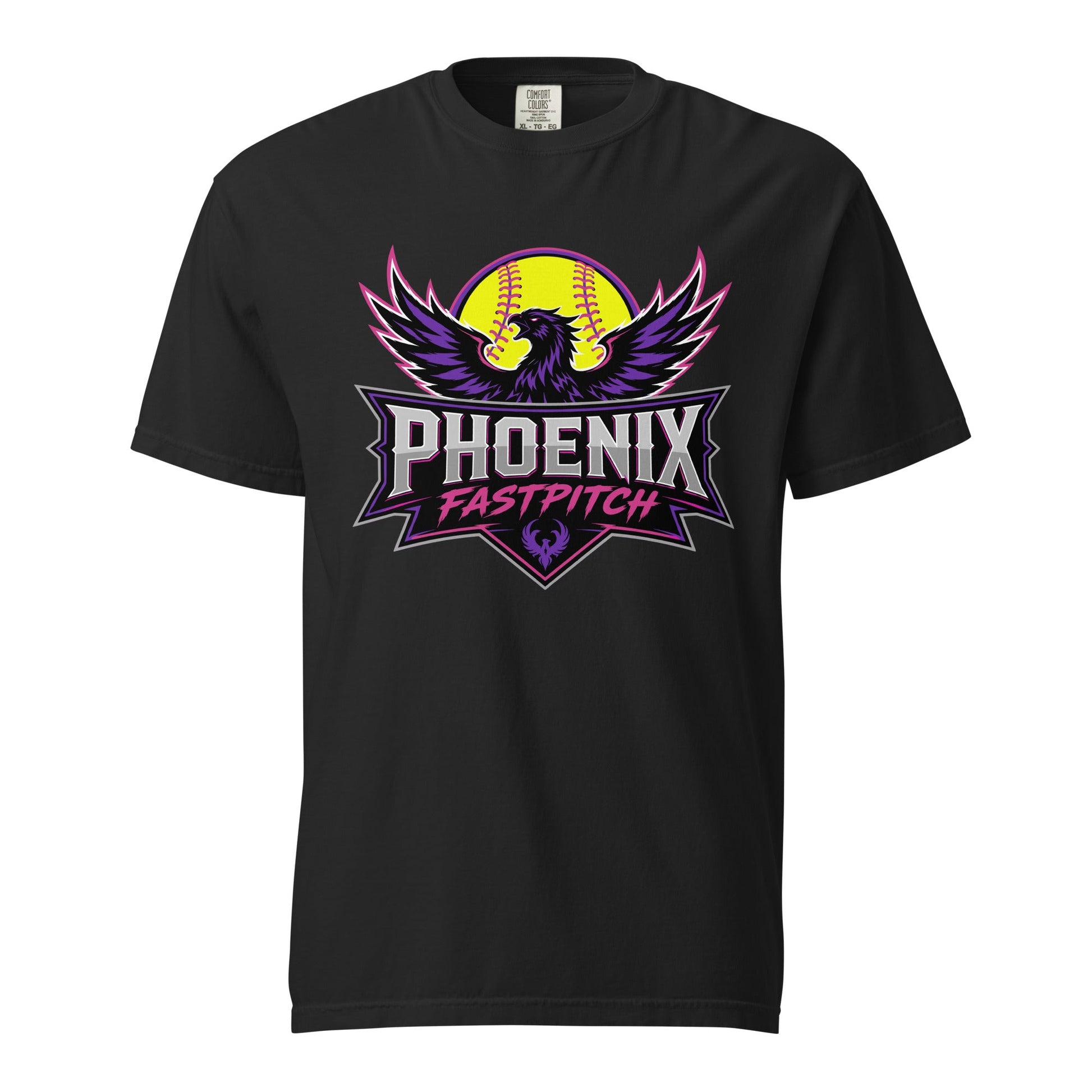 Signature | Comfort Colors T-Shirt | Phoenix Fastpitch | Emblem Logo