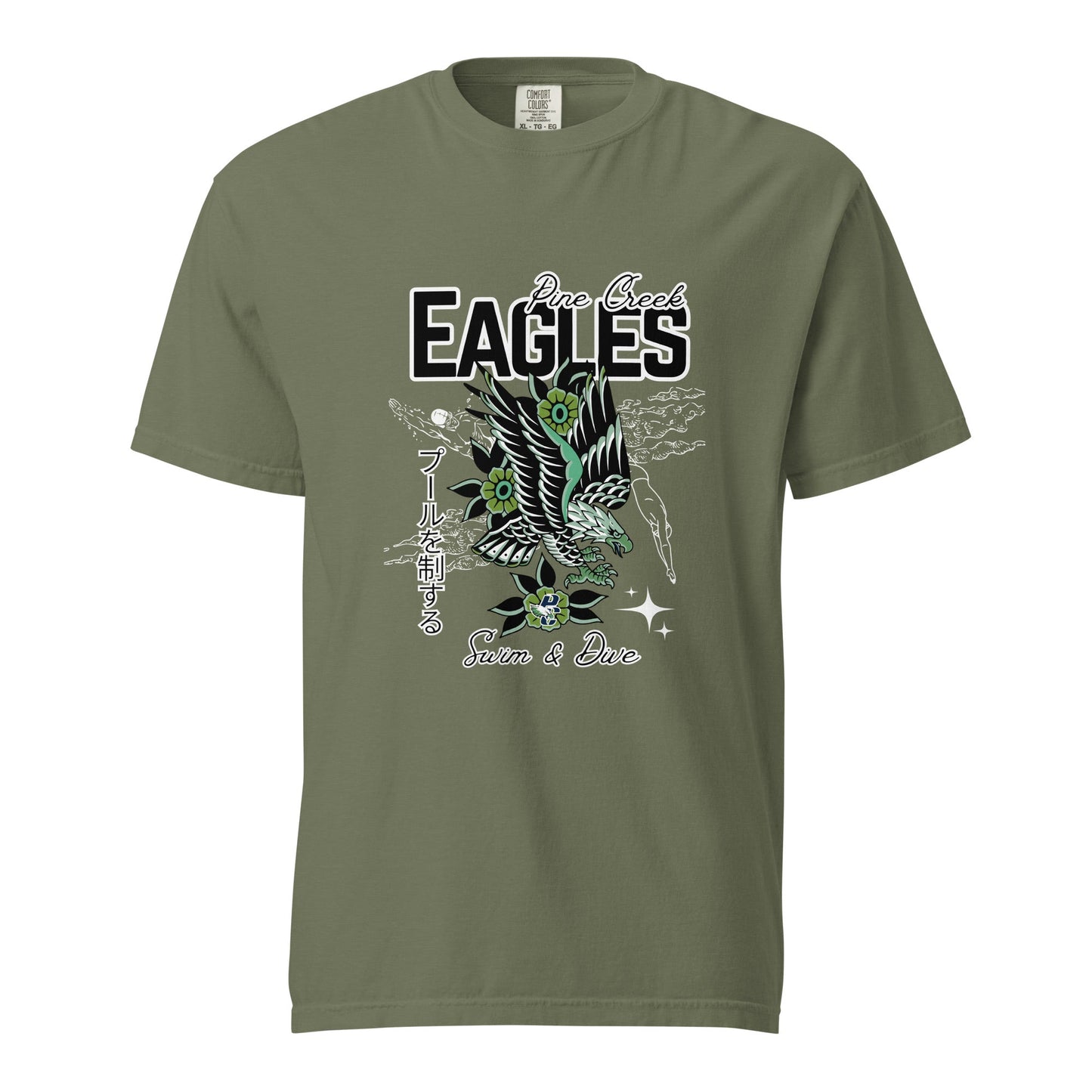 Signature | Comfort Colors T-Shirt | PINE CREEK SWIM & DIVE | '25 Logo