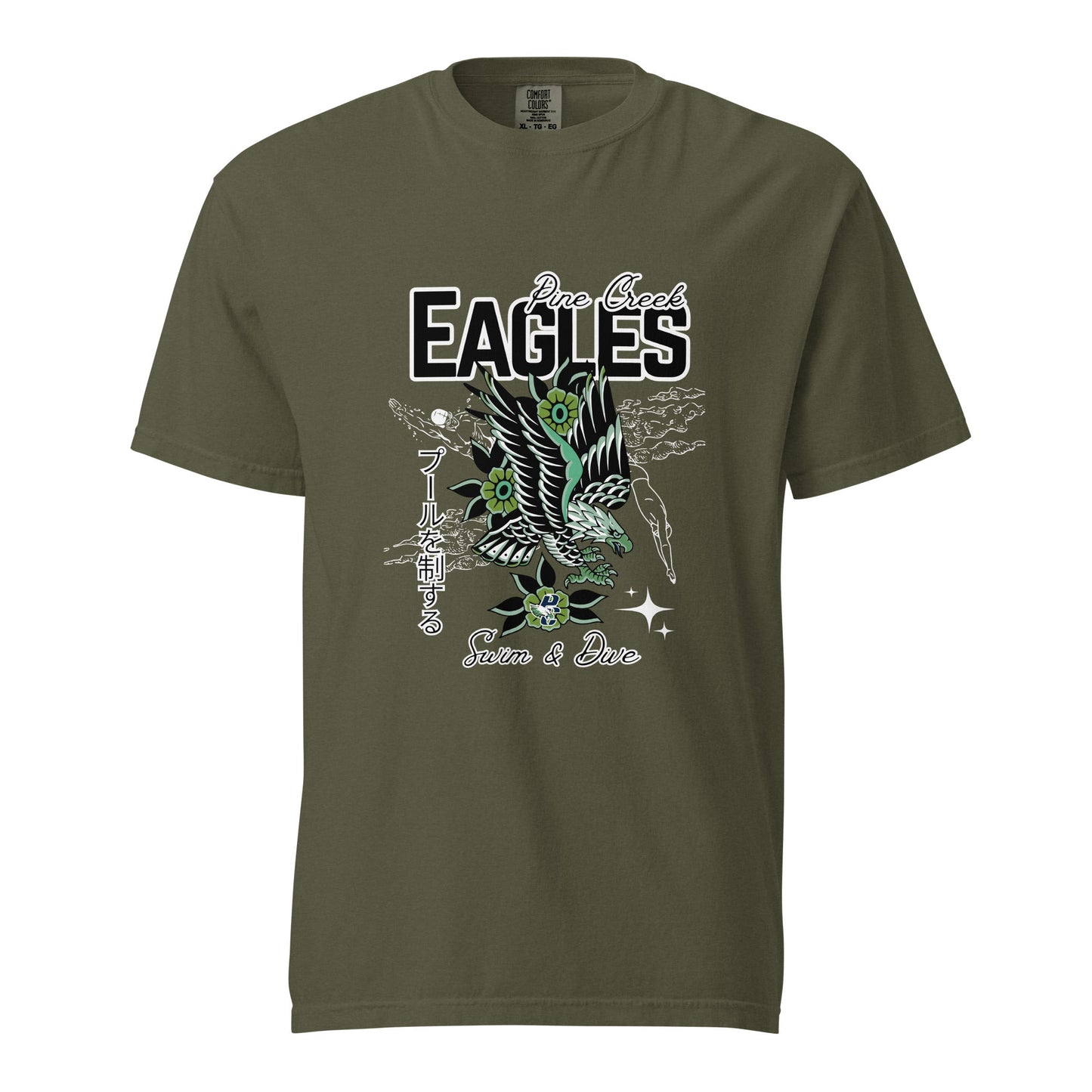 Signature | Comfort Colors T-Shirt | PINE CREEK SWIM & DIVE | '25 Logo