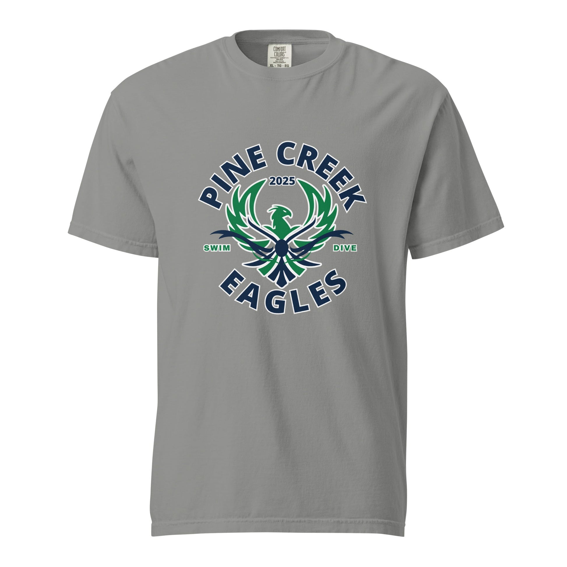 Signature | Comfort Colors T-Shirt | PINE CREEK SWIM & DIVE | Swim & Dive Logo