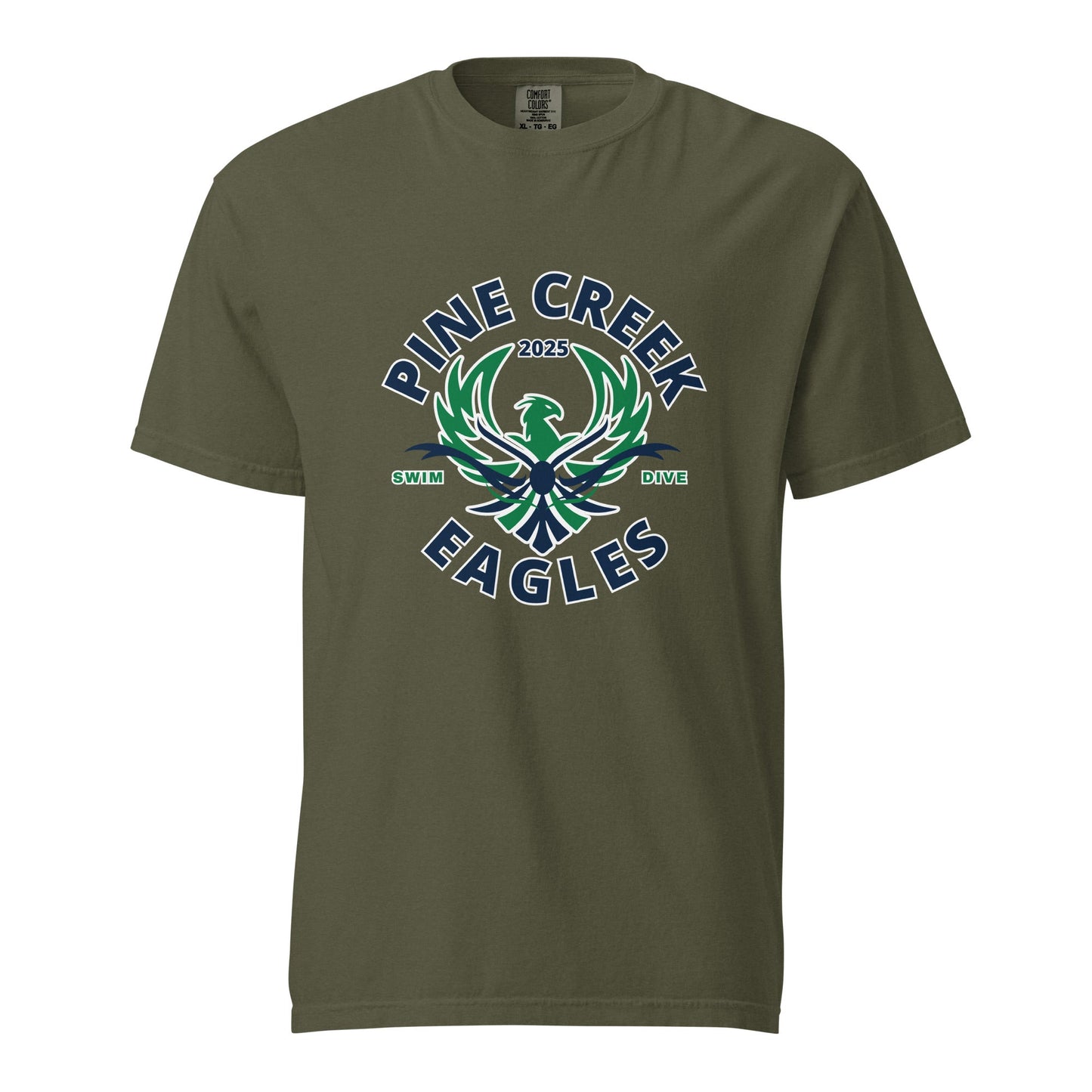 Signature | Comfort Colors T-Shirt | PINE CREEK SWIM & DIVE | Swim & Dive Logo