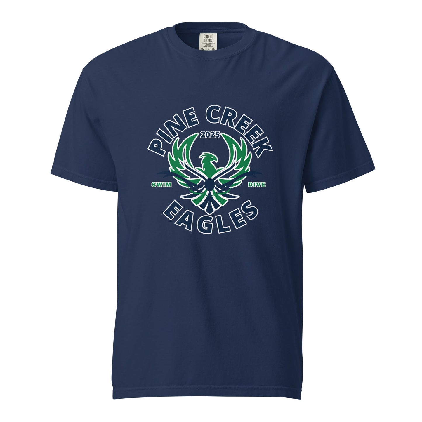 Signature | Comfort Colors T-Shirt | PINE CREEK SWIM & DIVE | Swim & Dive Logo