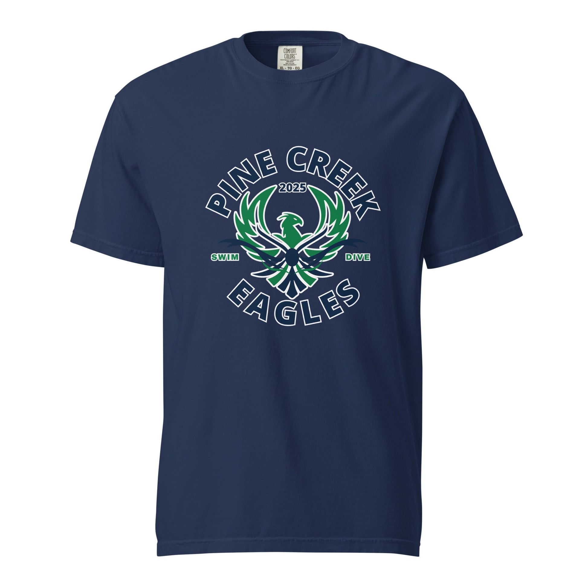 Signature | Comfort Colors T-Shirt | PINE CREEK SWIM & DIVE | Swim & Dive Logo