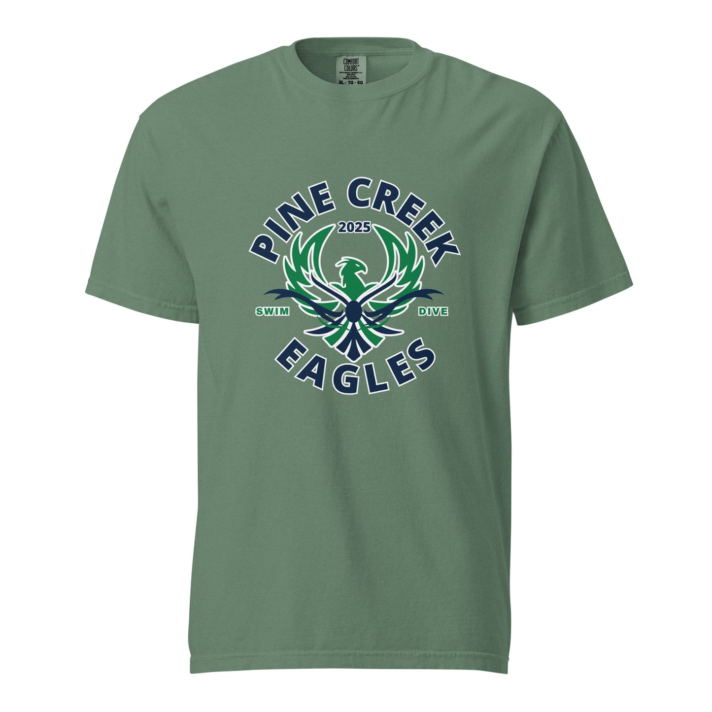 Signature | Comfort Colors T-Shirt | PINE CREEK SWIM & DIVE | Swim & Dive Logo