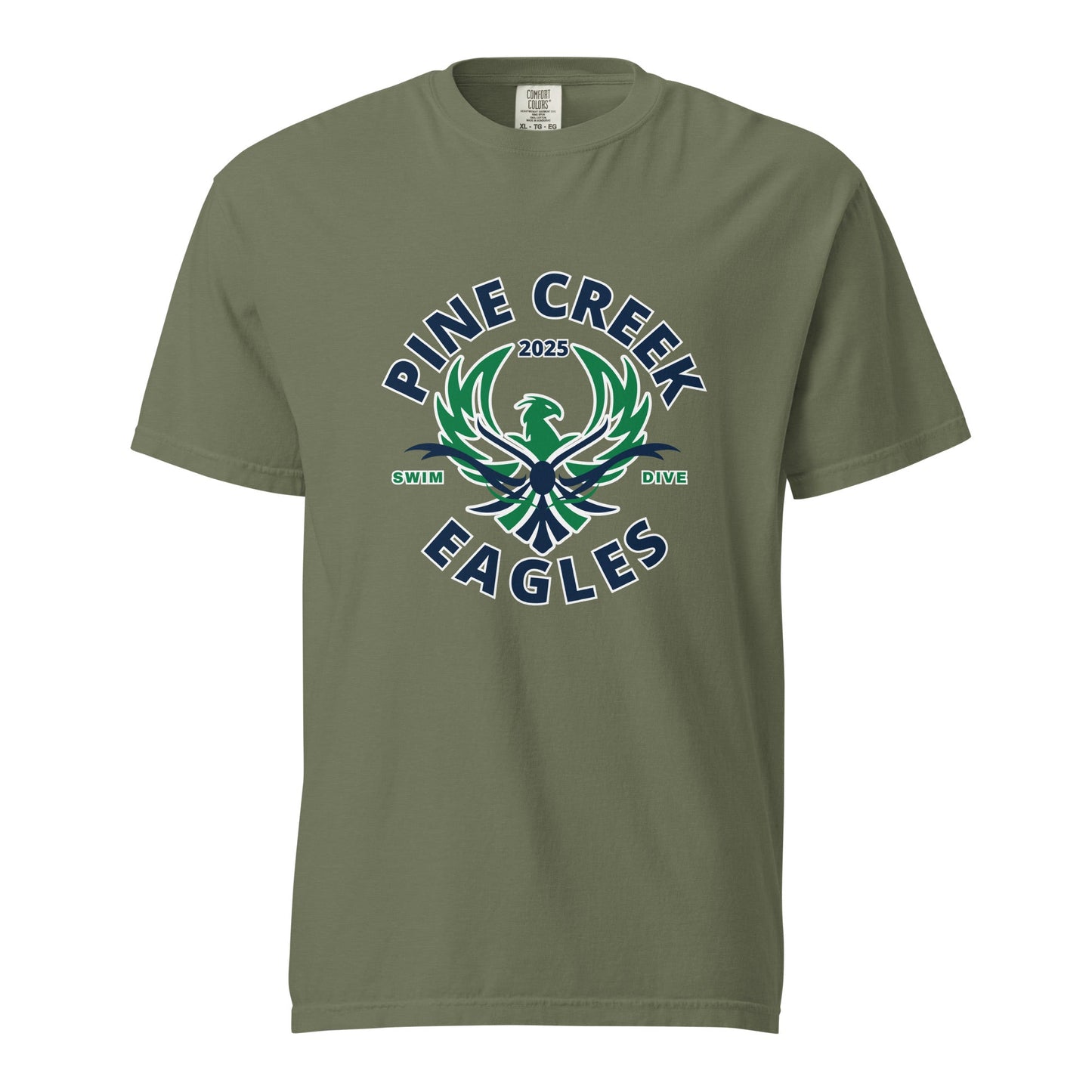 Signature | Comfort Colors T-Shirt | PINE CREEK SWIM & DIVE | Swim & Dive Logo