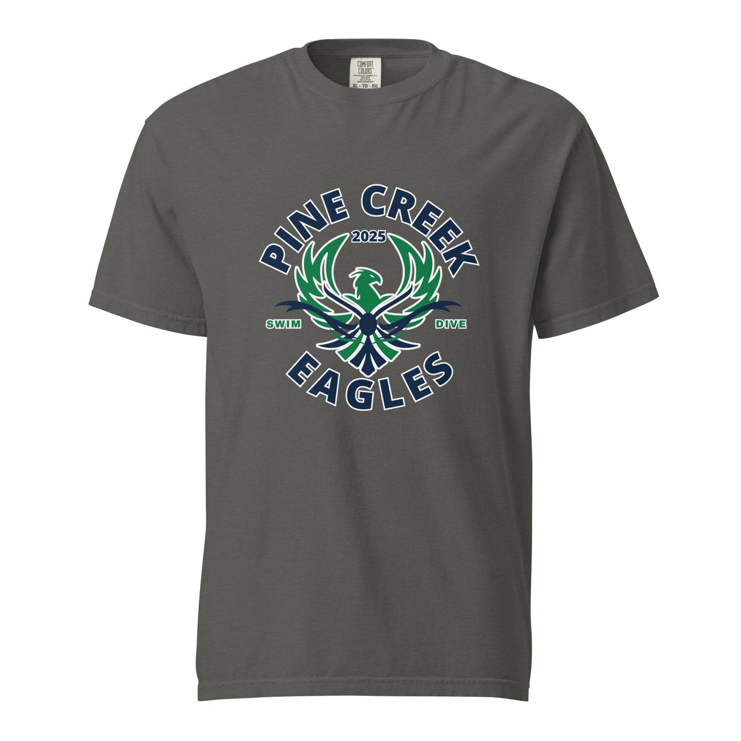 Signature | Comfort Colors T-Shirt | PINE CREEK SWIM & DIVE | Swim & Dive Logo