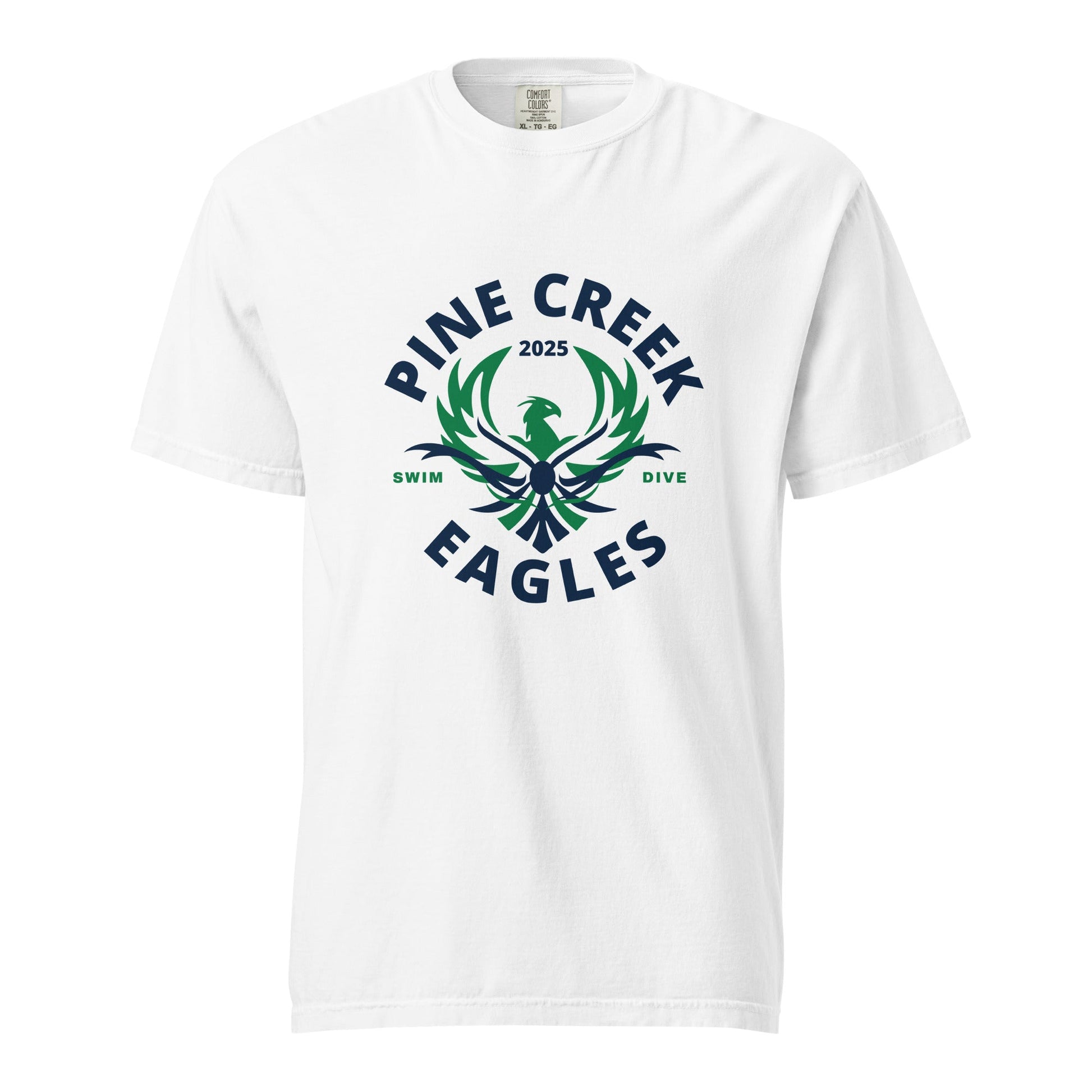Signature | Comfort Colors T-Shirt | PINE CREEK SWIM & DIVE | Swim & Dive Logo