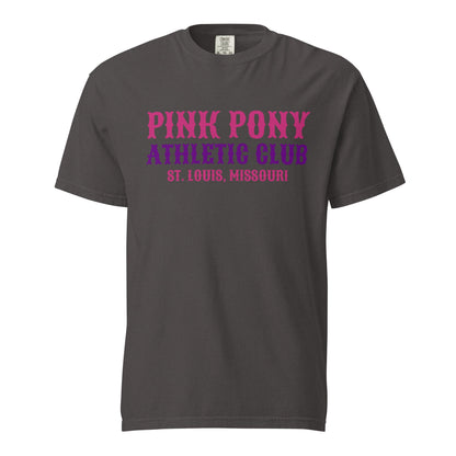 Signature | Comfort Colors T-Shirt | Pink Pony Athletic Club | Athletic Wordmark Logo