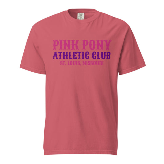 Signature | Comfort Colors T-Shirt | Pink Pony Athletic Club | Athletic Wordmark Logo