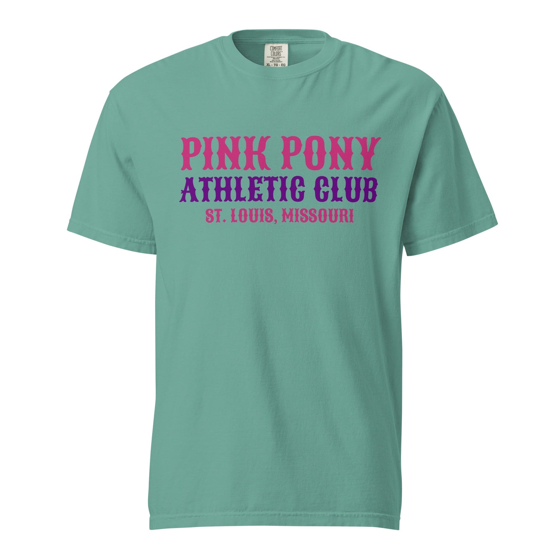 Signature | Comfort Colors T-Shirt | Pink Pony Athletic Club | Athletic Wordmark Logo