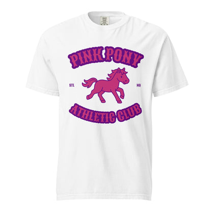 Signature | Comfort Colors T-Shirt | Pink Pony Athletic Club | Crest Logo