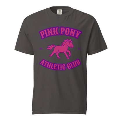 Signature | Comfort Colors T-Shirt | Pink Pony Athletic Club | Crest Logo