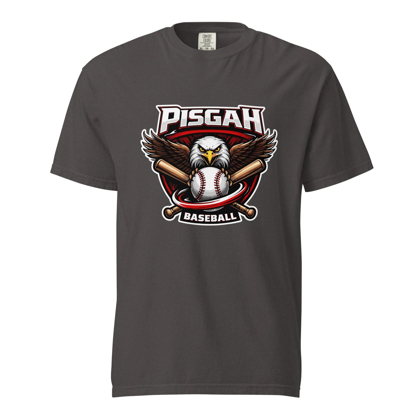 Signature | Comfort Colors T-Shirt | Pisgah Rec League | Eagle Baseball Logo