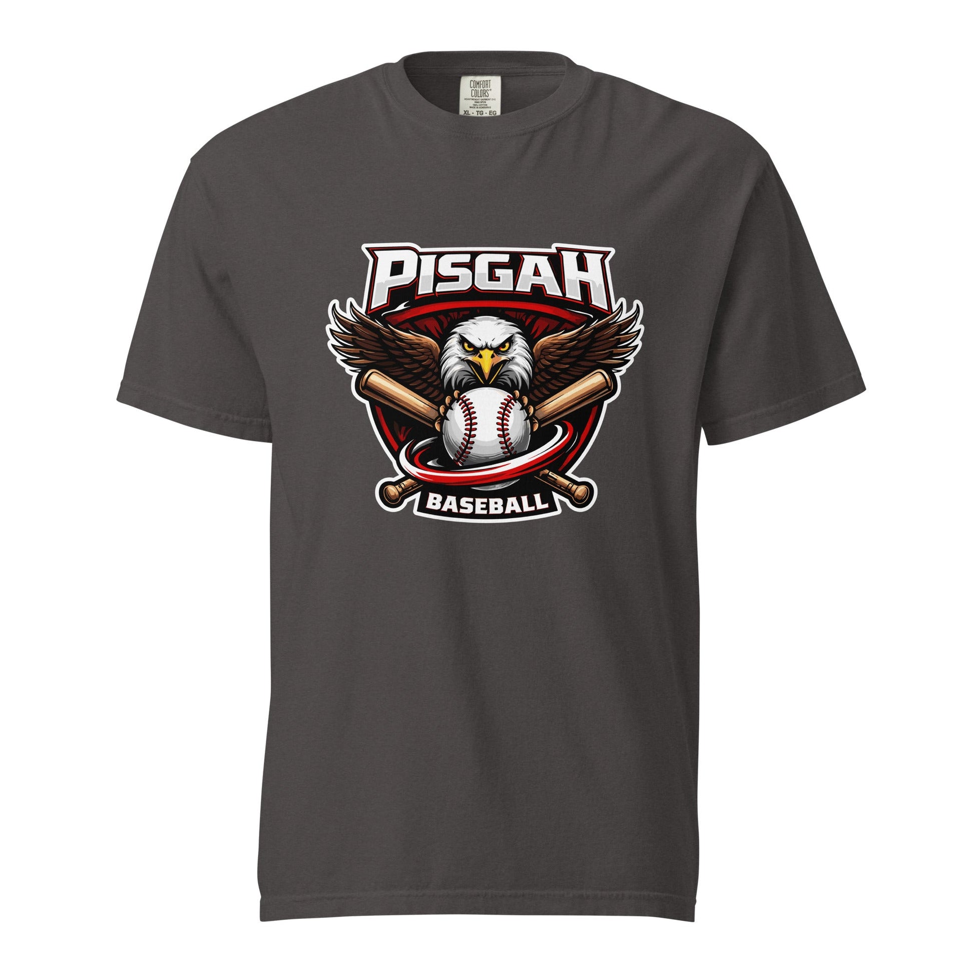 Signature | Comfort Colors T-Shirt | Pisgah Rec League | Eagle Baseball Logo
