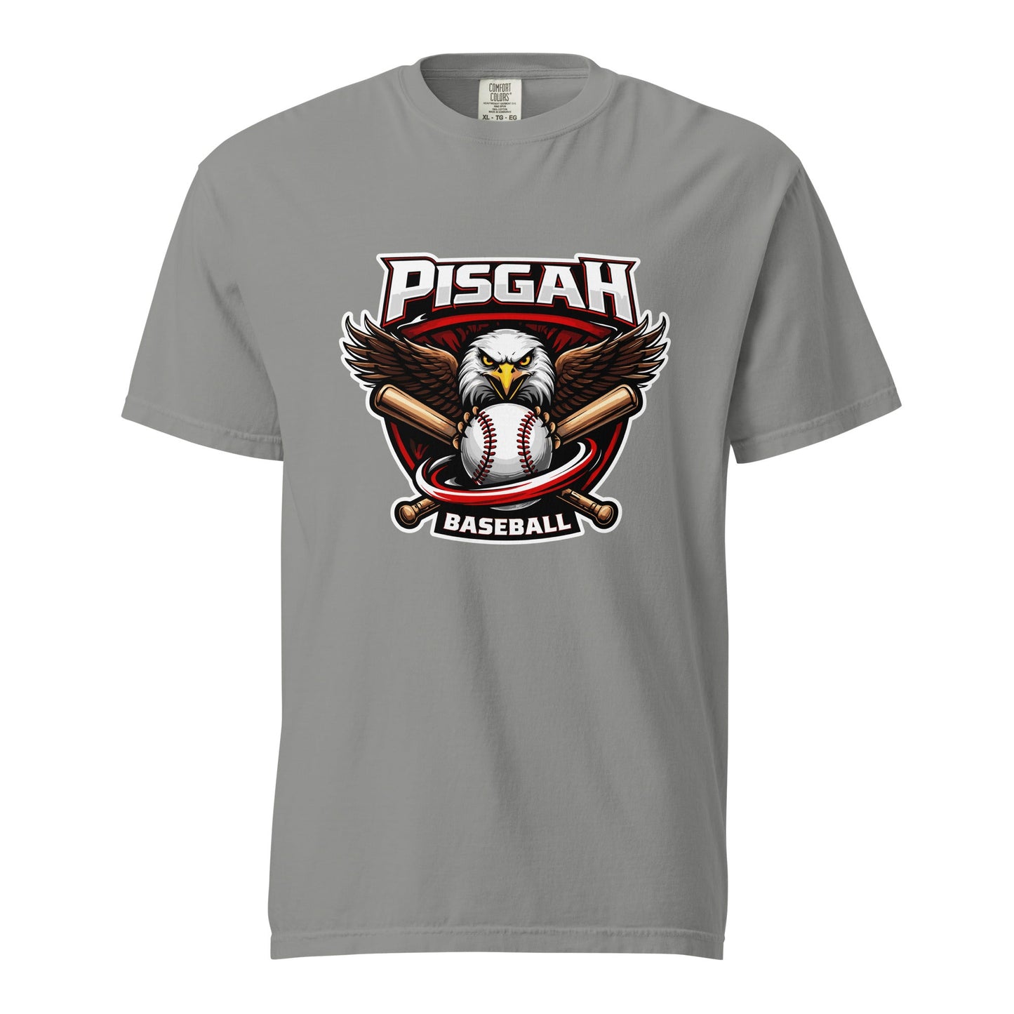 Signature | Comfort Colors T-Shirt | Pisgah Rec League | Eagle Baseball Logo