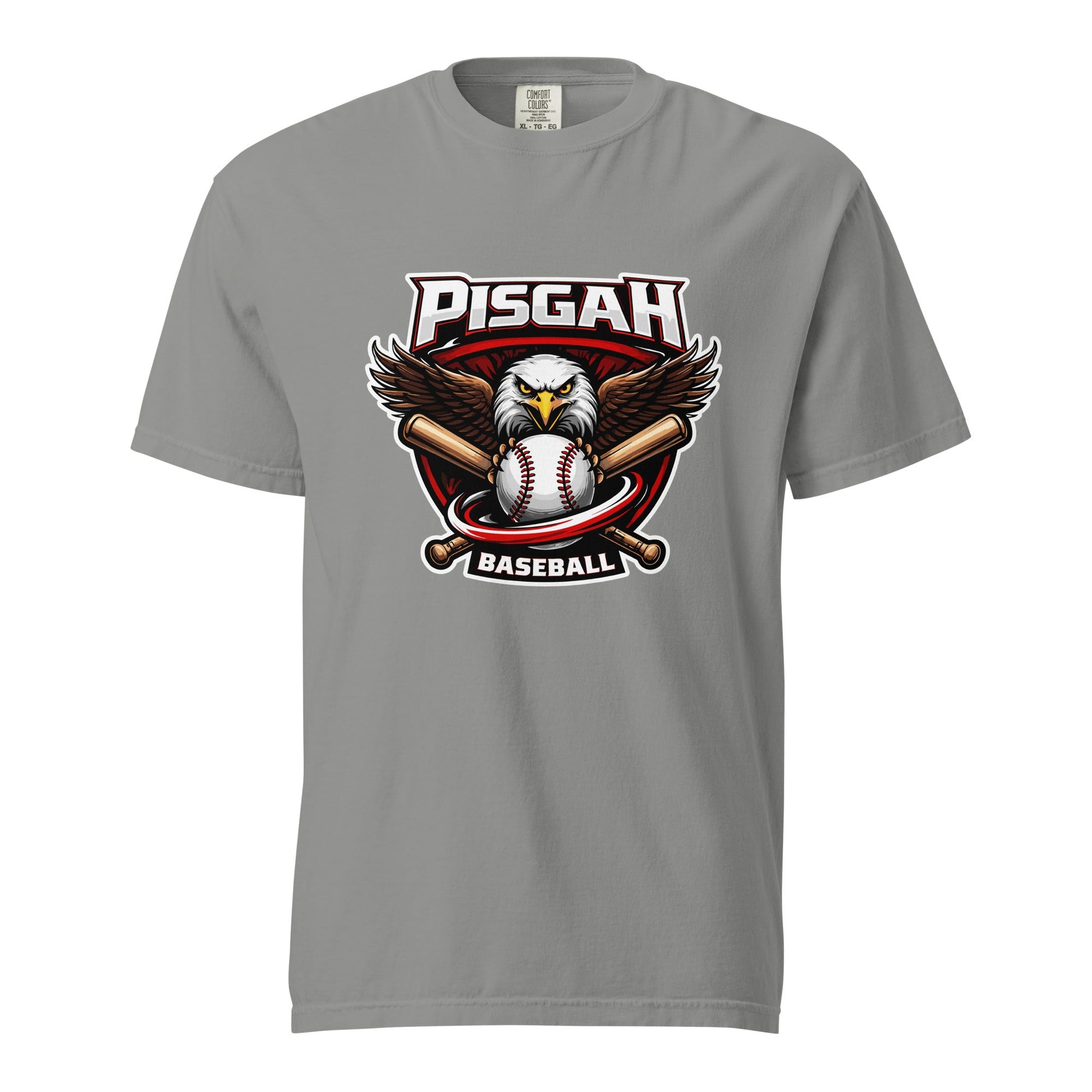 Signature | Comfort Colors T-Shirt | Pisgah Rec League | Eagle Baseball Logo