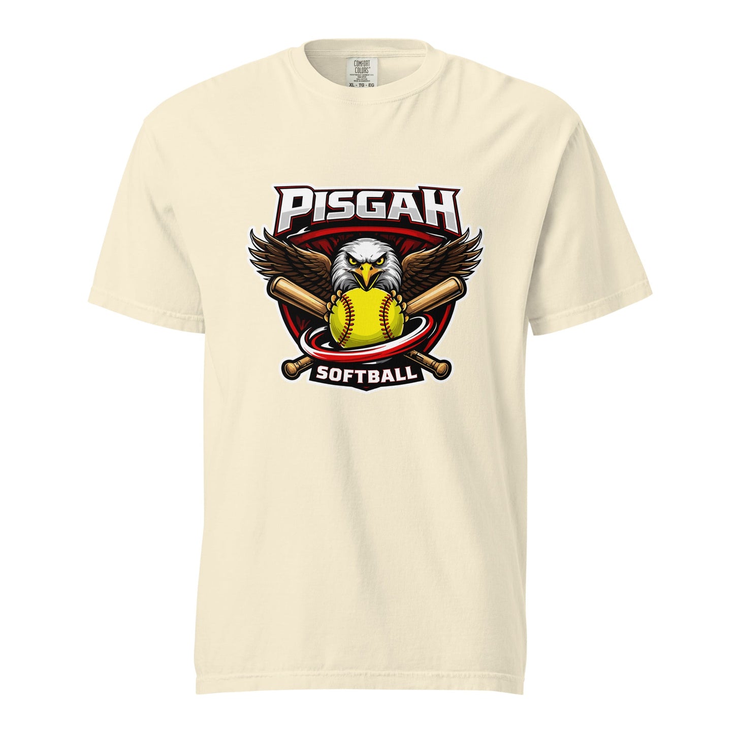 Signature | Comfort Colors T-Shirt | Pisgah Rec League | Eagle Softball Logo