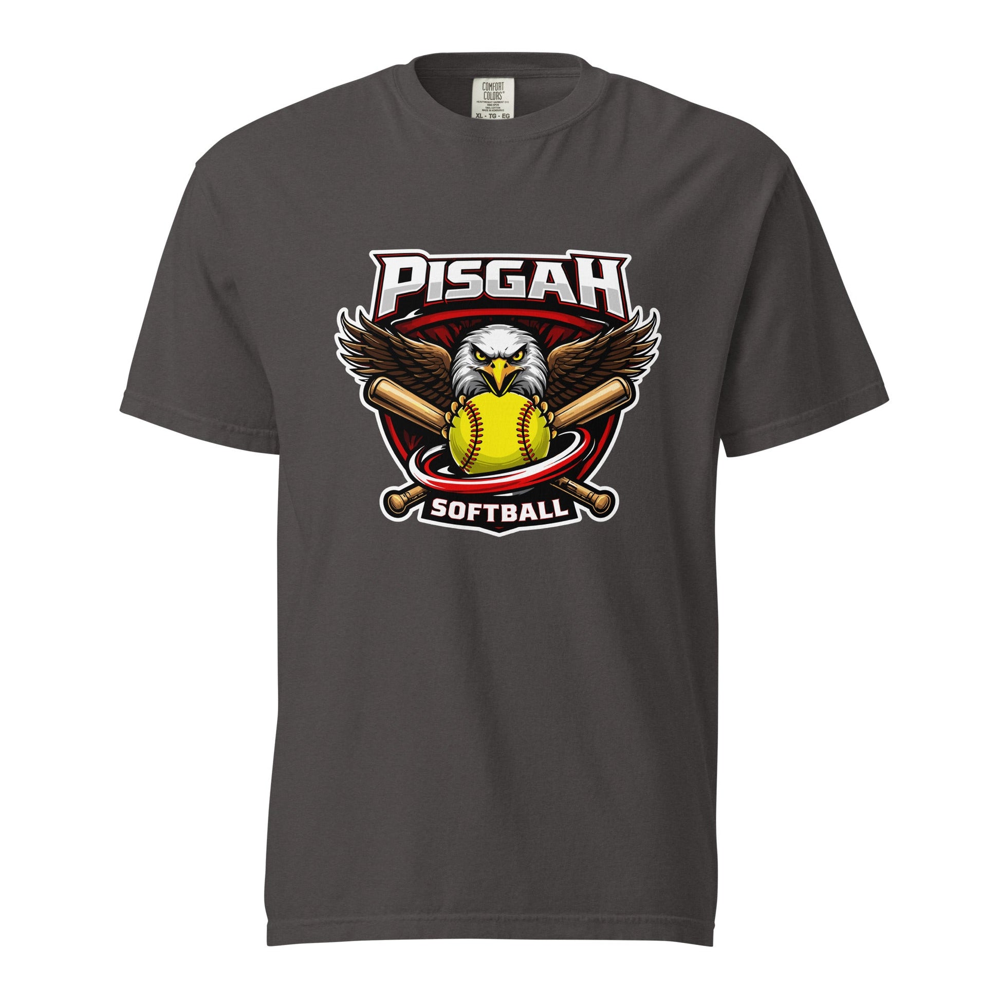Signature | Comfort Colors T-Shirt | Pisgah Rec League | Eagle Softball Logo