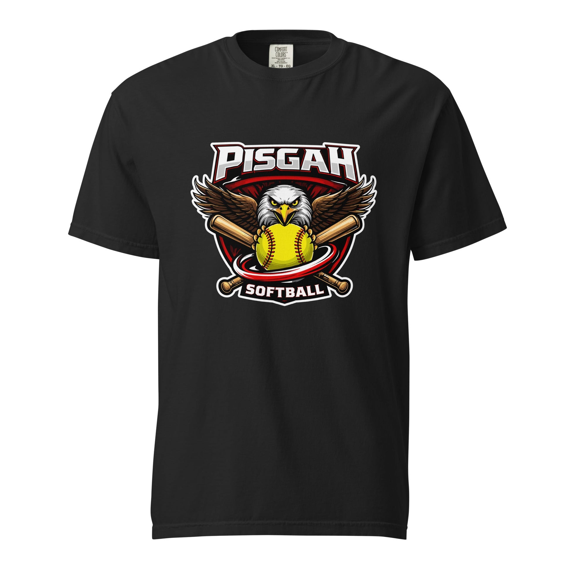 Signature | Comfort Colors T-Shirt | Pisgah Rec League | Eagle Softball Logo