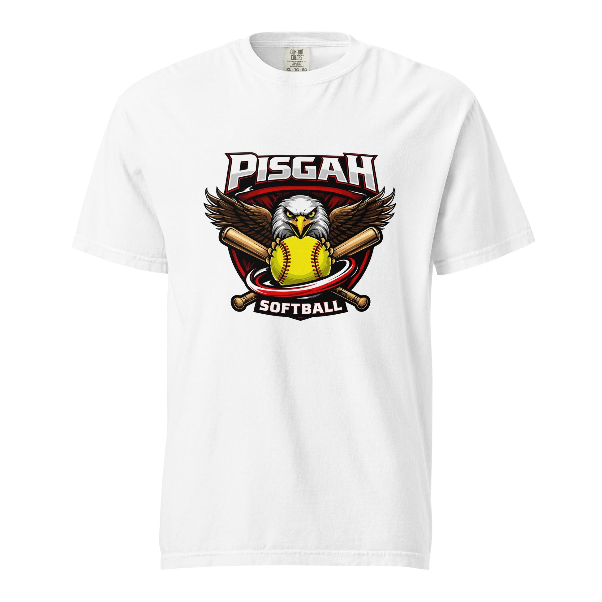 Signature | Comfort Colors T-Shirt | Pisgah Rec League | Eagle Softball Logo